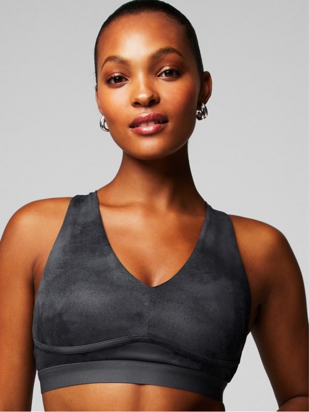 Fabletics All Day Every Day Low Impact Bra Sport Activewear XL grey black gym